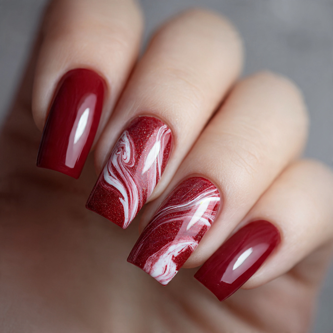 Red Square Nails for Special Occasions