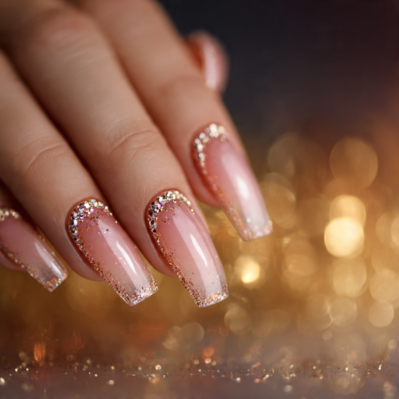 Square Acrylic Nails: 18 Trendy Designs, Tips & Style Ideas 13 Rhinestone Square Acrylic Nails