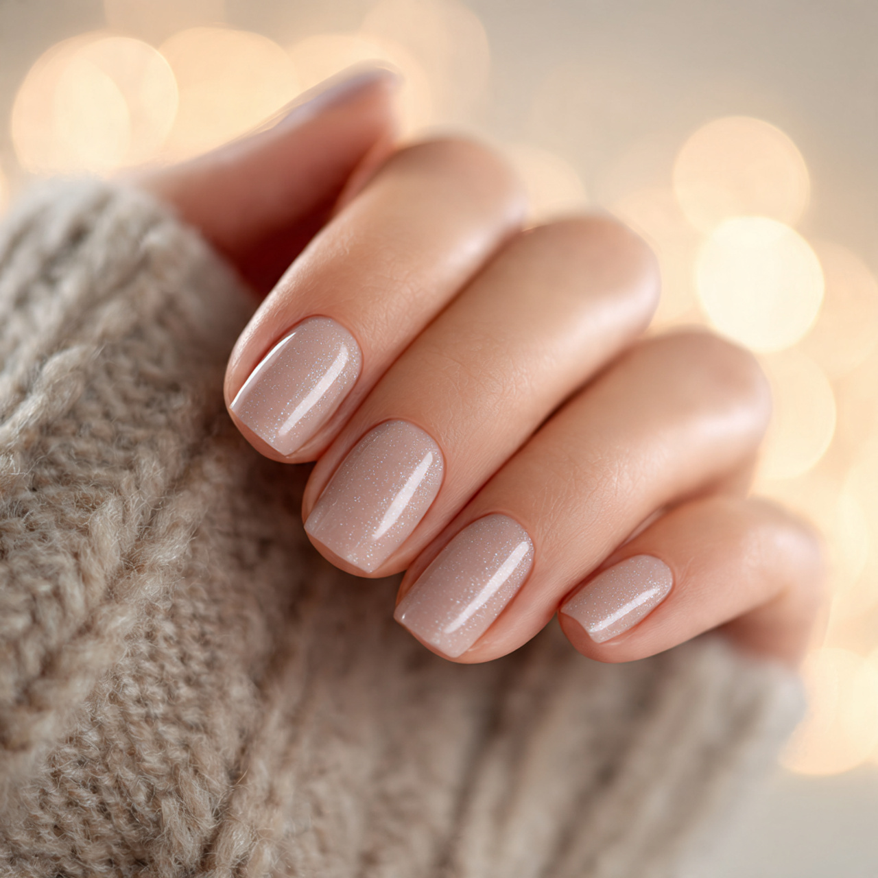 Short Nude Nail Art Designs