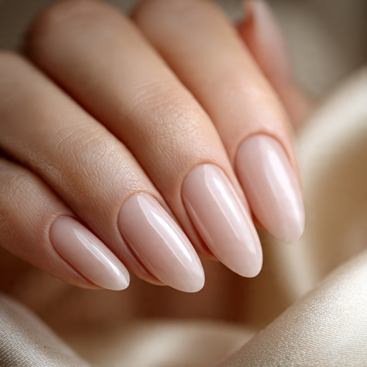 Short Oval Acrylic Nails