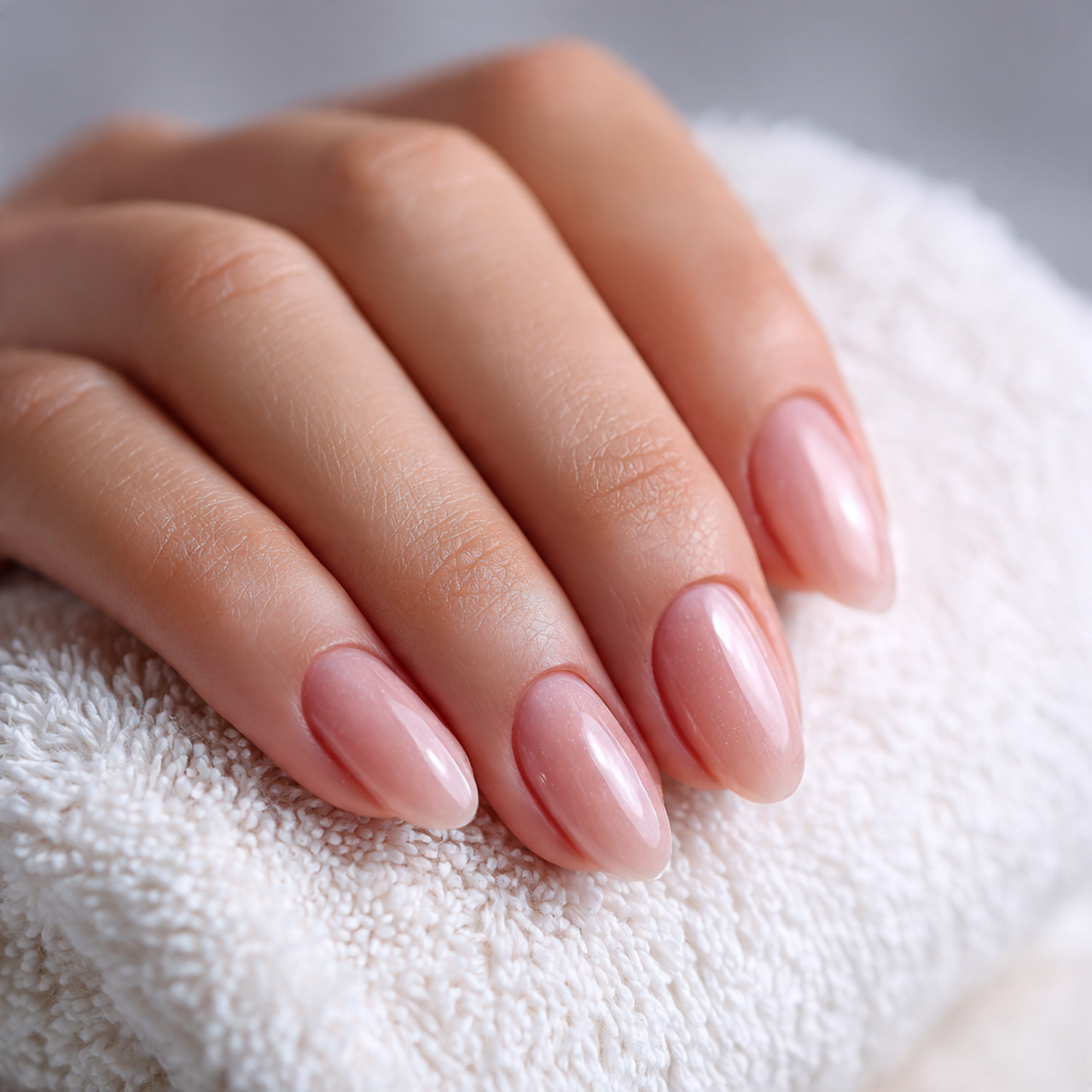 Short Oval Natural Nails