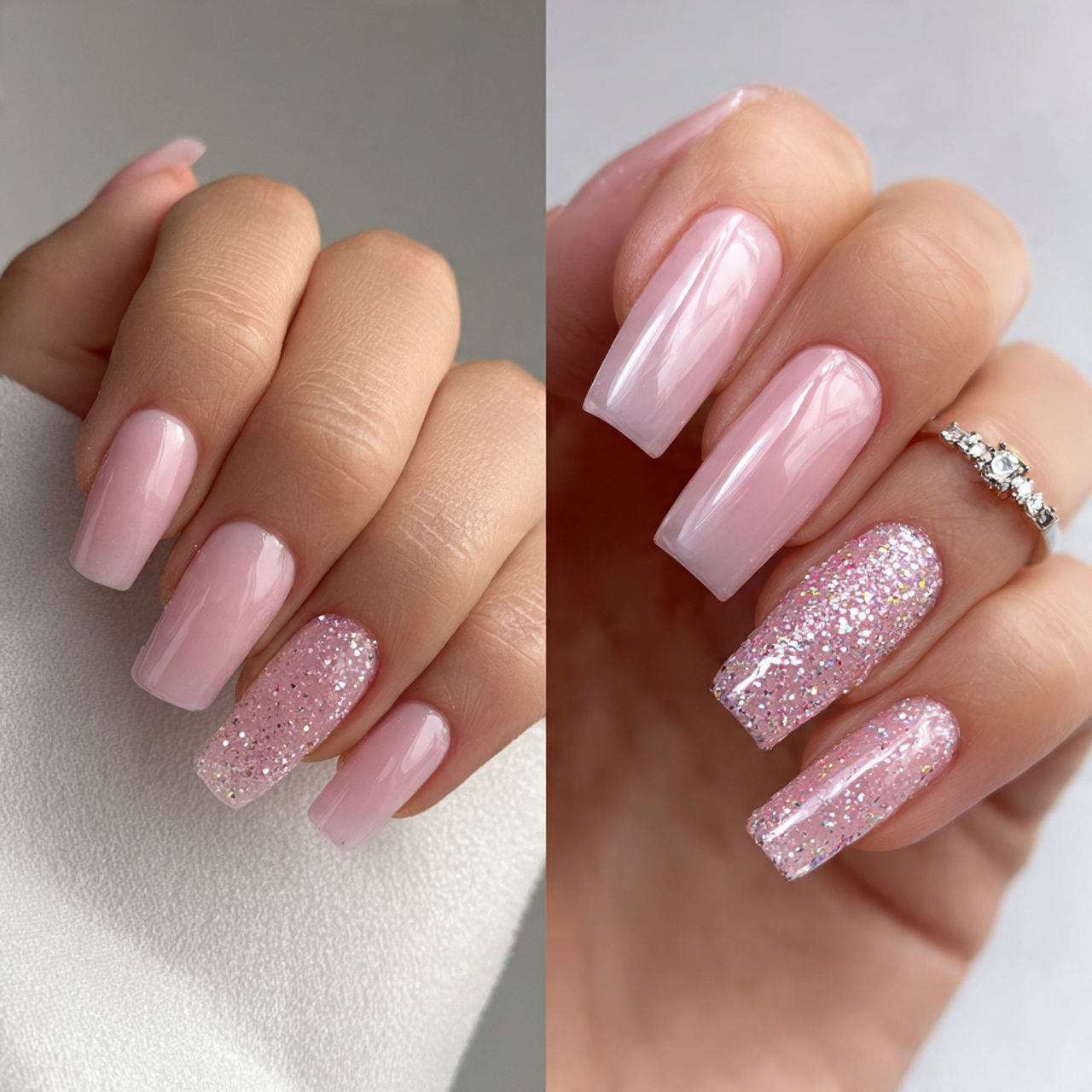 Short vs Long Square Acrylic Nails