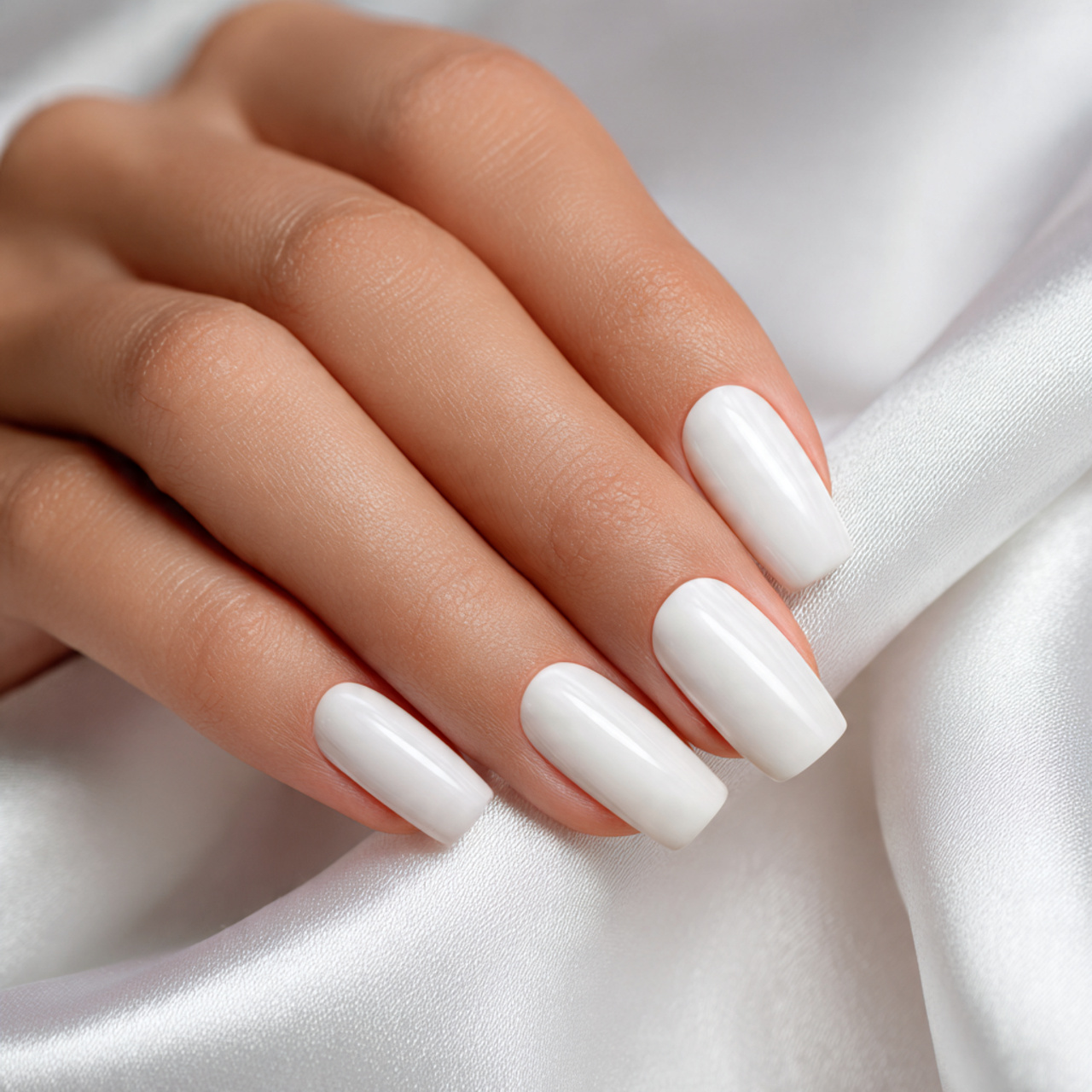 White Coffin Nails: 17 Stunning Designs & Trendy Ideas for 2026 3 Short White Coffin Nails