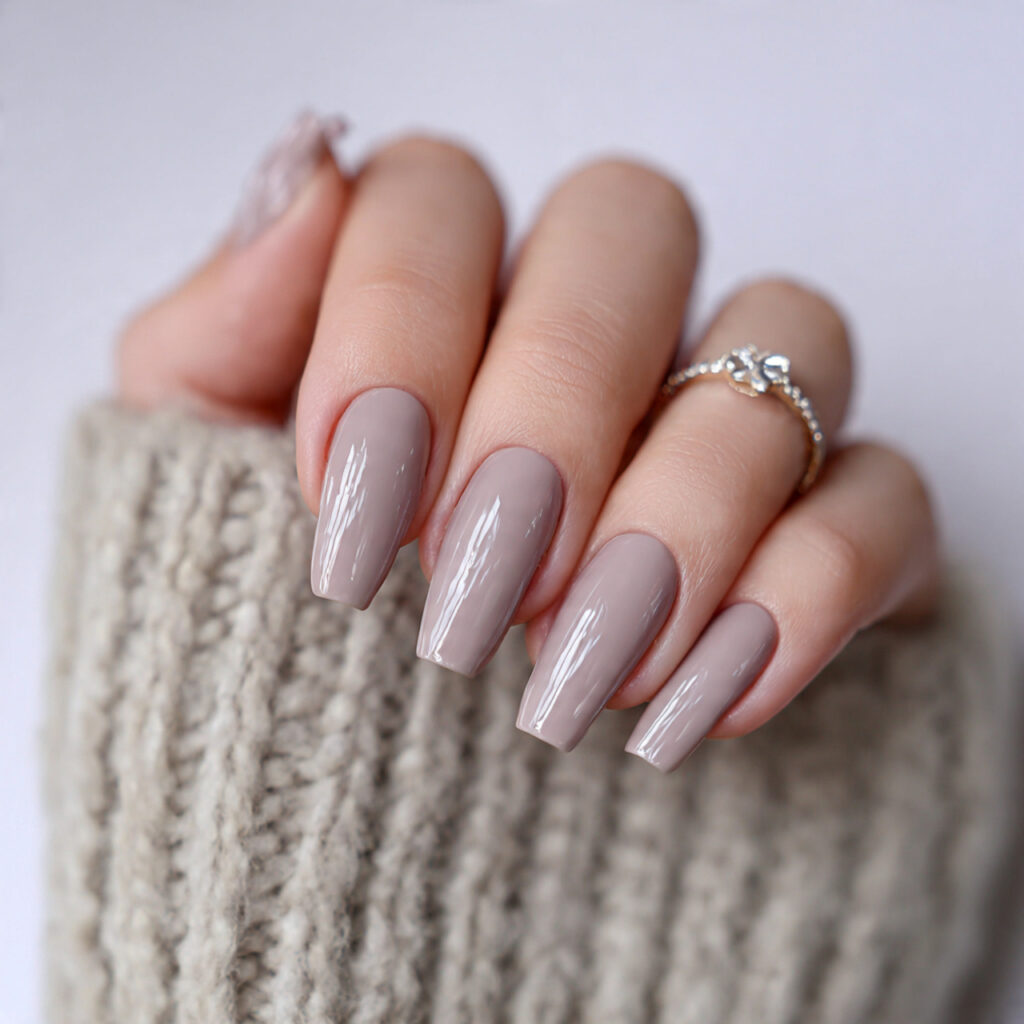 Soft Neutral Coffin Nail Shades 