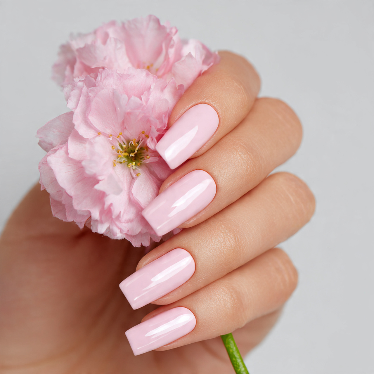 Soft Pink Nails for Summer