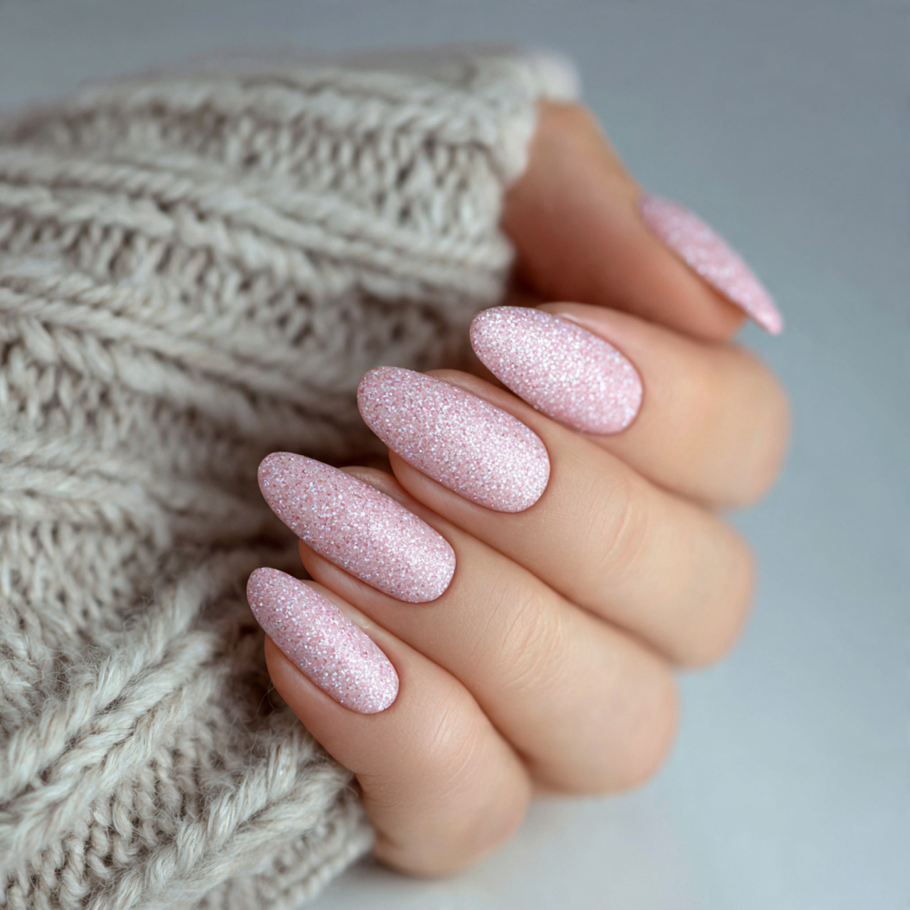 Soft Pink Nails for Winter