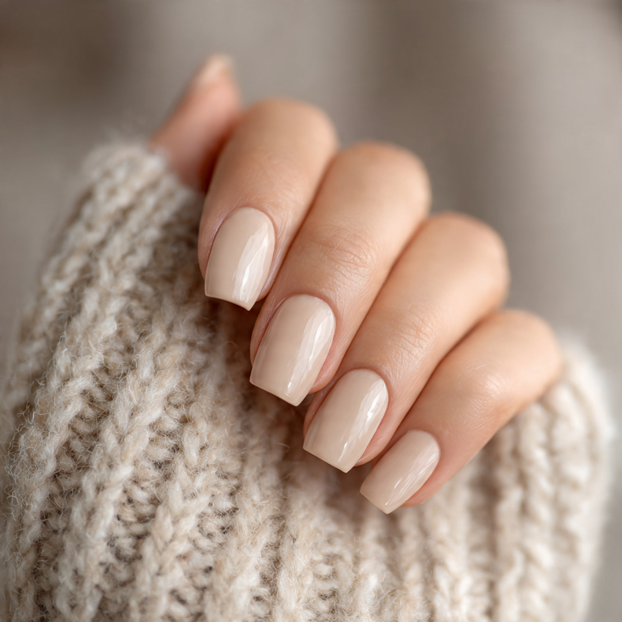 Square Nude Acrylic Nails