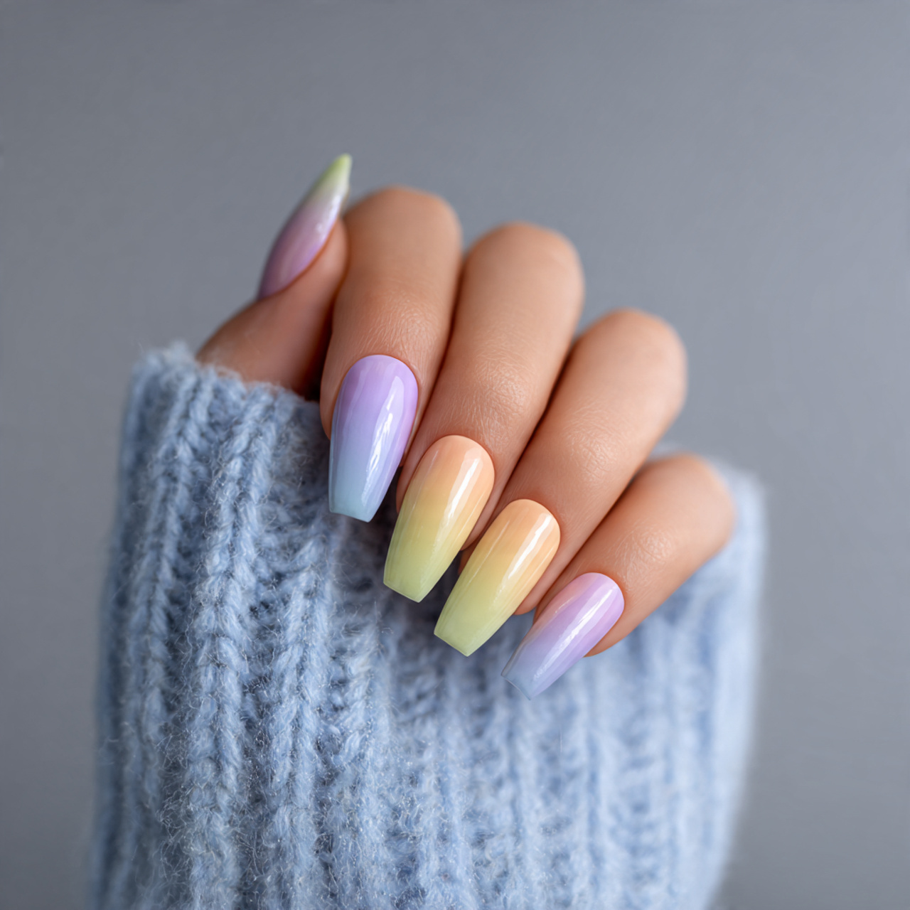Short Coffin Nails Designs: 18 Trendy Ideas for Chic Manicures 13 Summer Short Coffin Nails