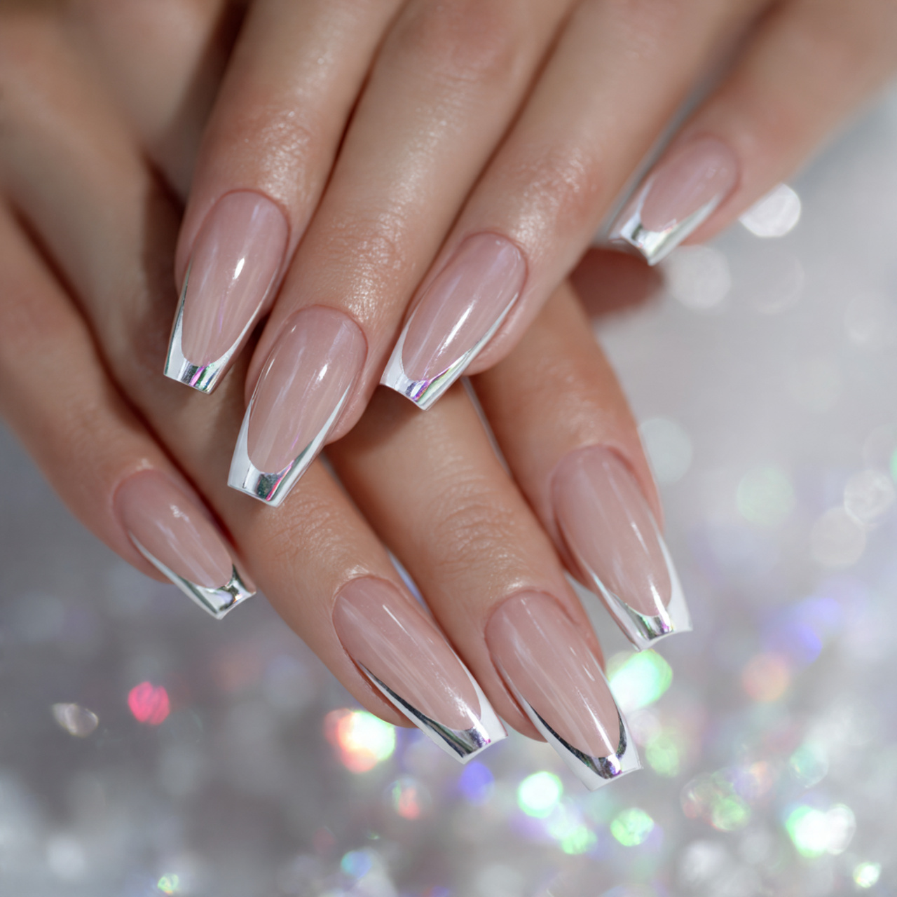 French Tip Coffin Nails: 17 Chic Designs for Elegant Nails 16 Trendy French Tip Coffin Nail Designs