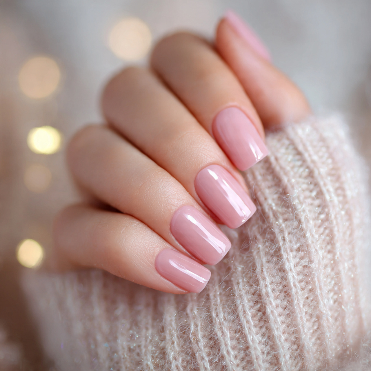 Pink Nude Nails for Weddings