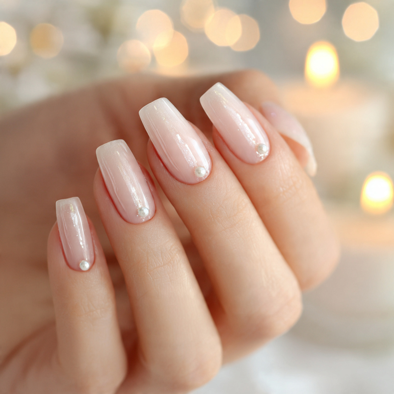 Short Coffin Nails Designs: 18 Trendy Ideas for Chic Manicures 17 Wedding Short Coffin Nails