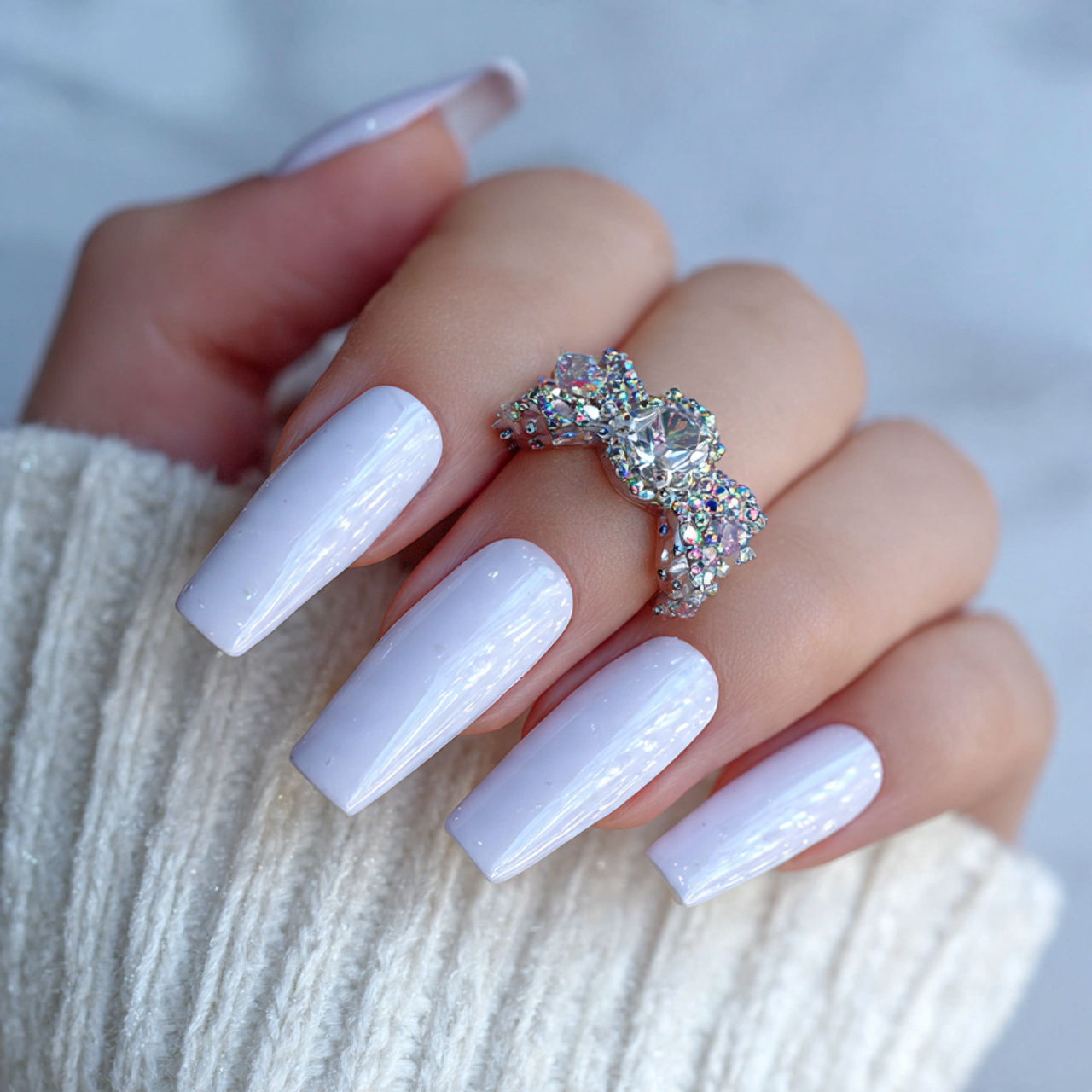 White Coffin Nails: 17 Stunning Designs & Trendy Ideas for 2026 4 White Coffin Acrylic Nails