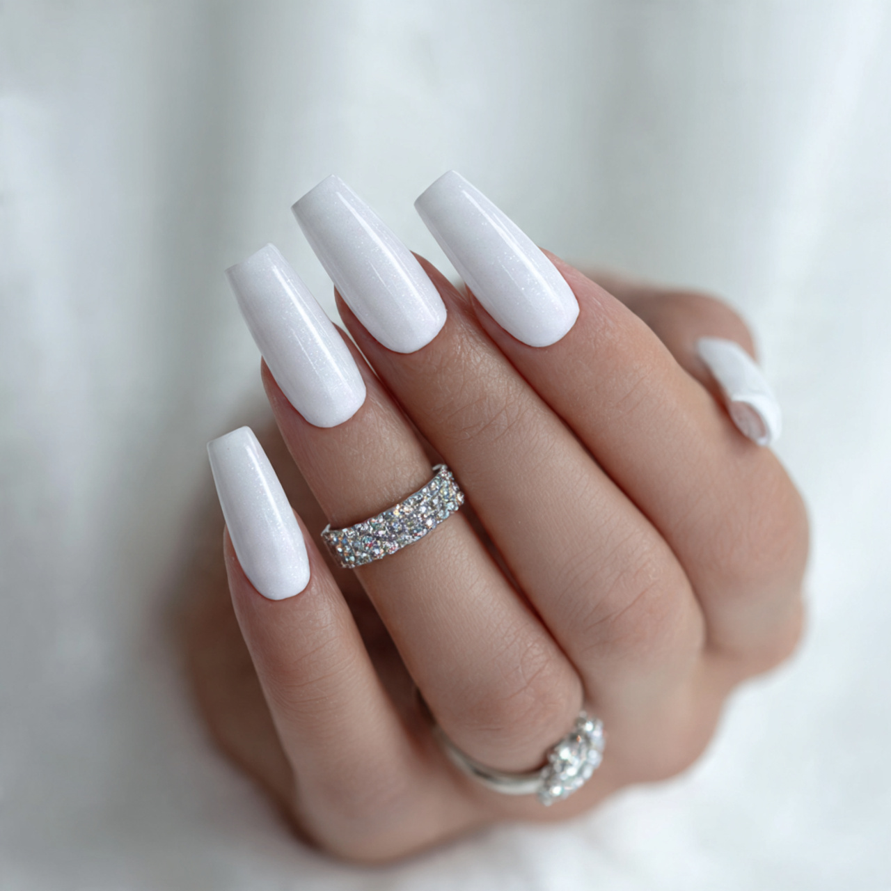 White Coffin Nails: 17 Stunning Designs & Trendy Ideas for 2026 17 White Coffin Celebrity Influence Nails