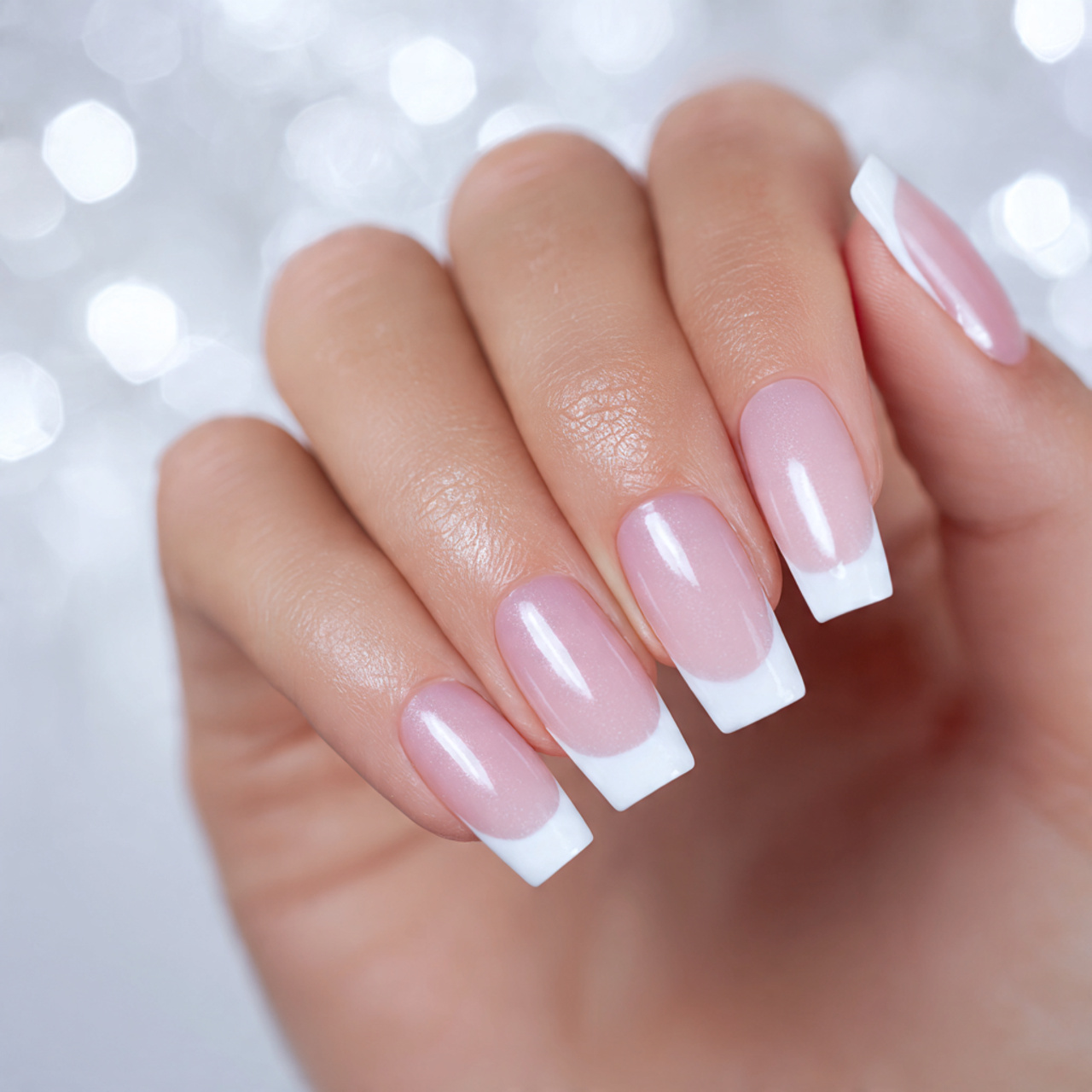 Coffin Nails French Tip: 18 Stunning Designs You Need to Try 8 White Coffin Nails French Tip Classic