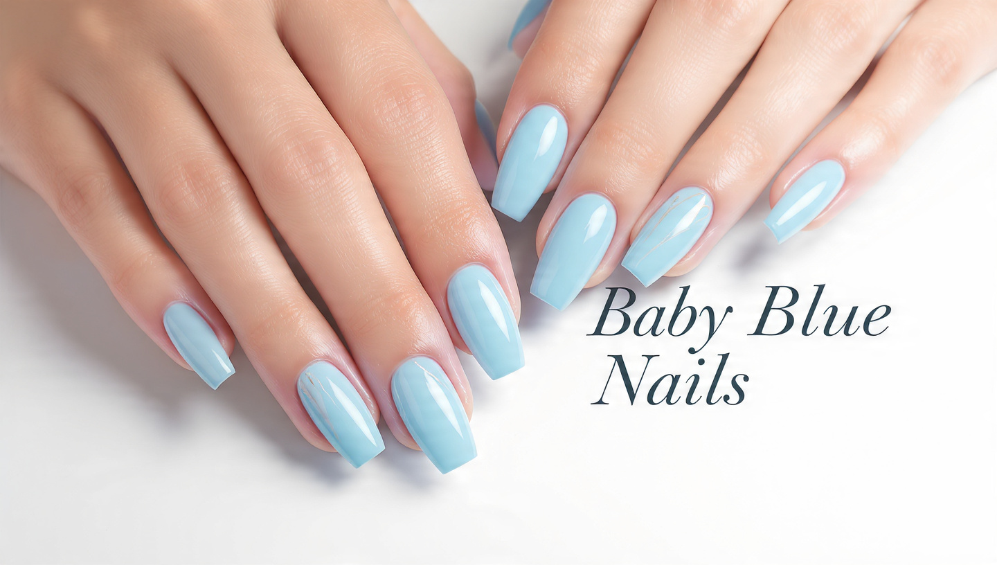Baby Blue Nails