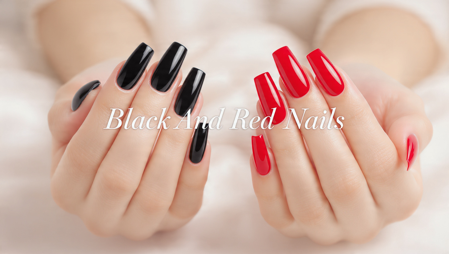 Black And Red Nails