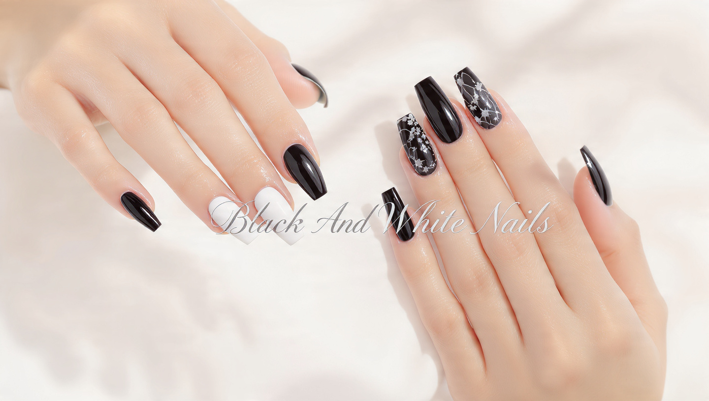 Black And White Nails