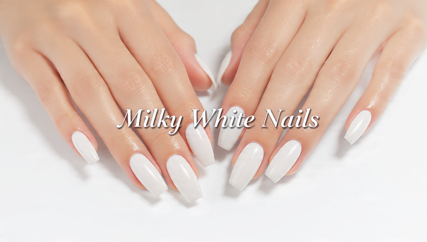 Milky White Nails