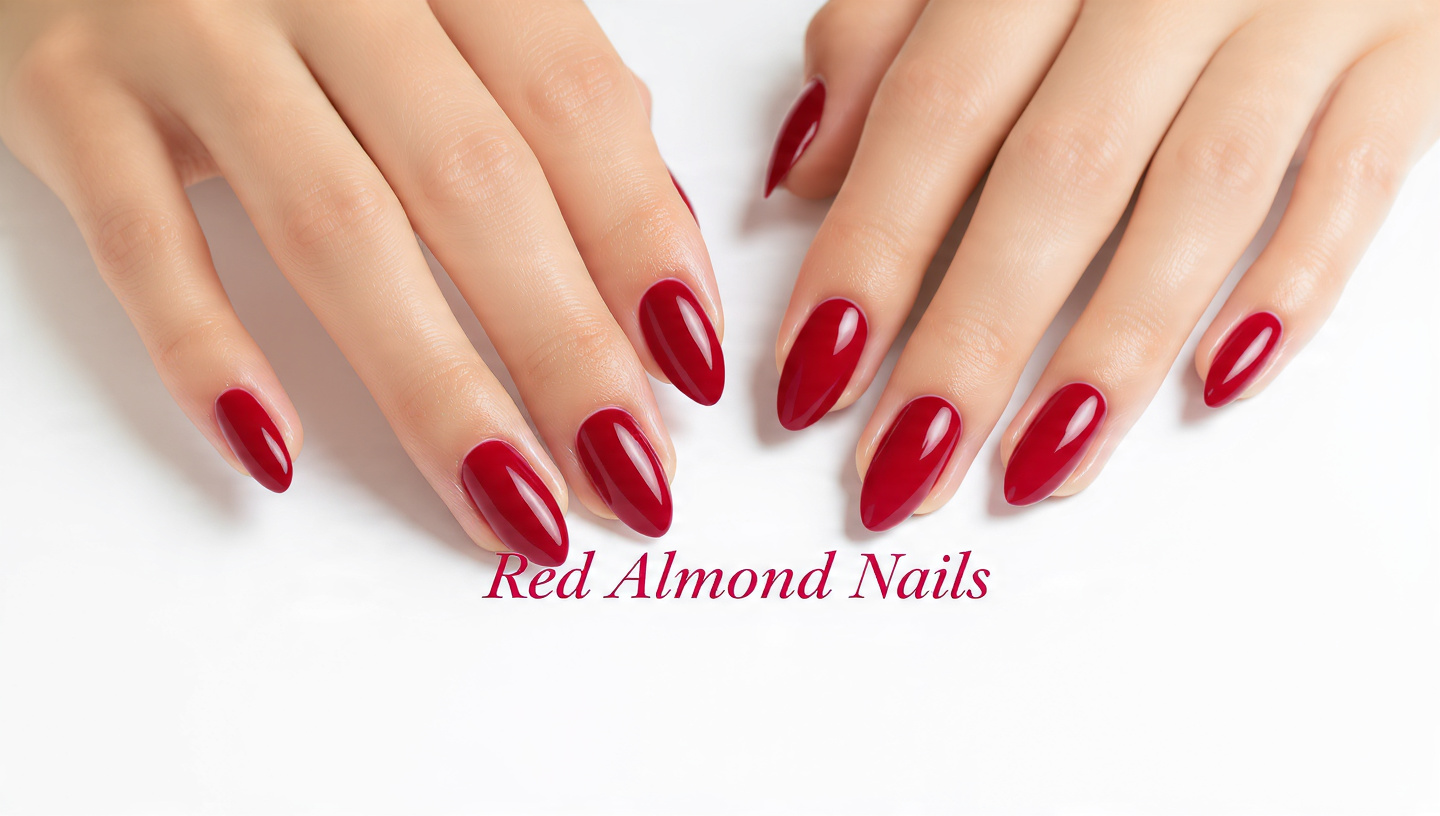Red Almond Nails