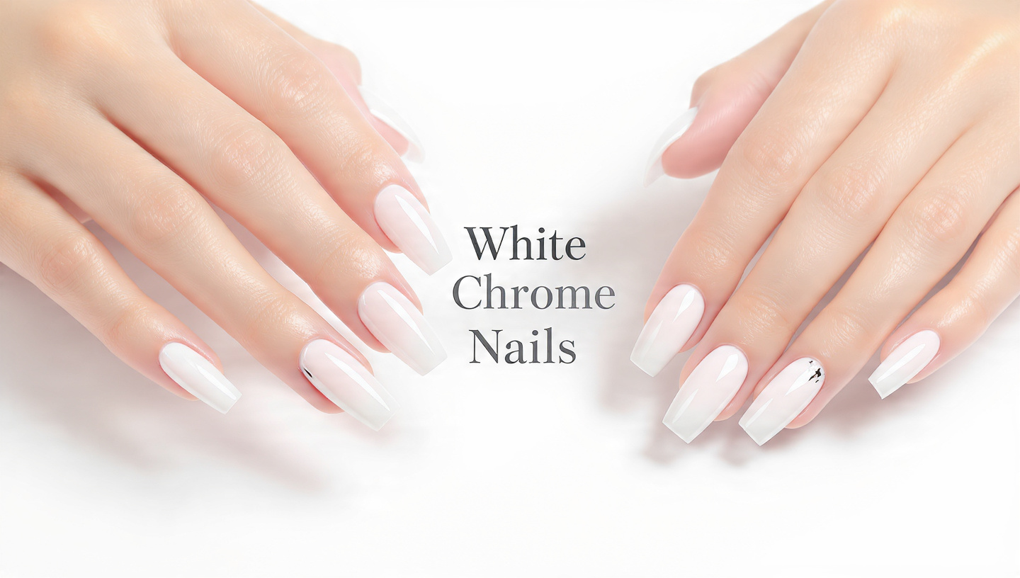White Chrome Nails: 17 Stunning Styles to Try This Year 19 White Chrome Nails