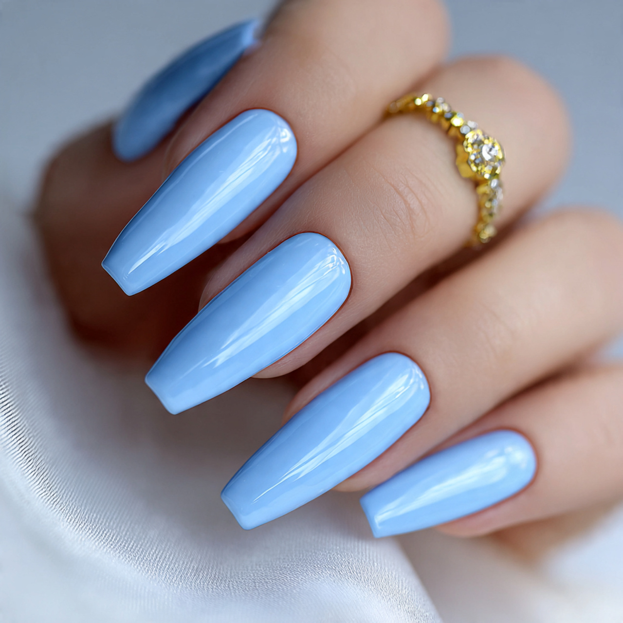 Baby Blue Nails: 18 Chic, Trendy & Perfect for Any Occasion 4 Baby Blue Acrylic Nails