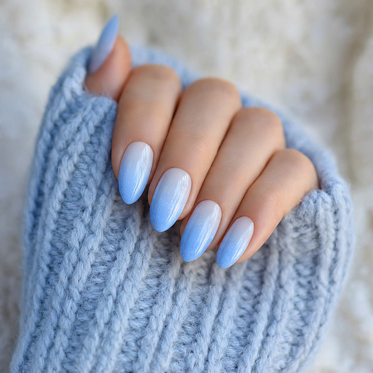 Baby Blue Nails: 18 Chic, Trendy & Perfect for Any Occasion 7 Baby Blue Ombre Nails