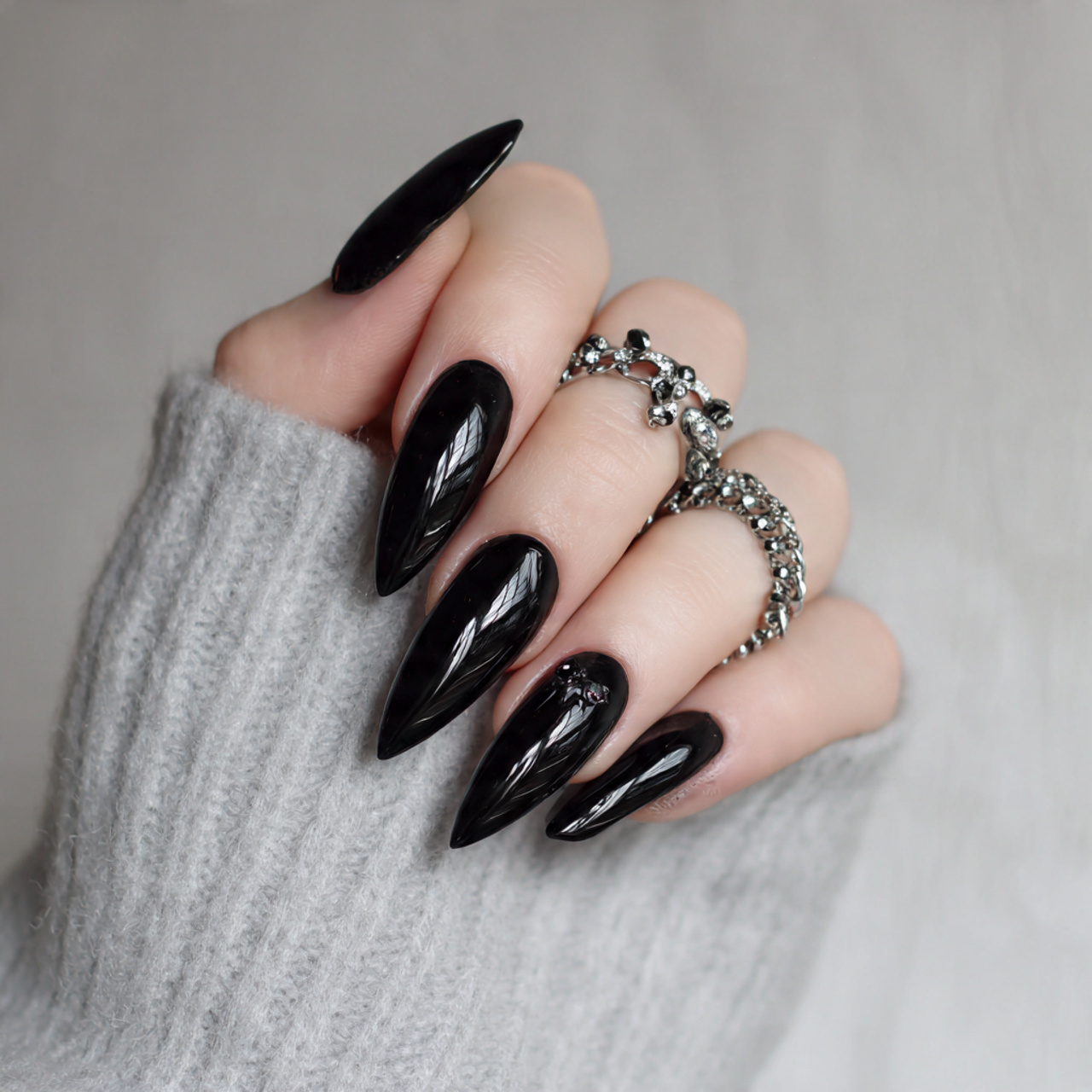 Baddie Black Nails Ideas
