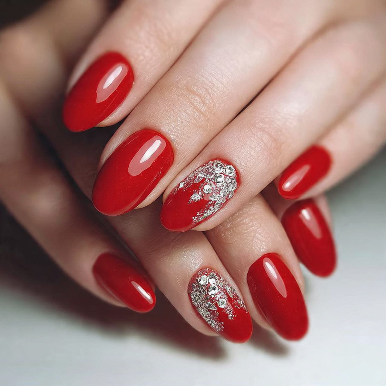 Classic Red Nails Design