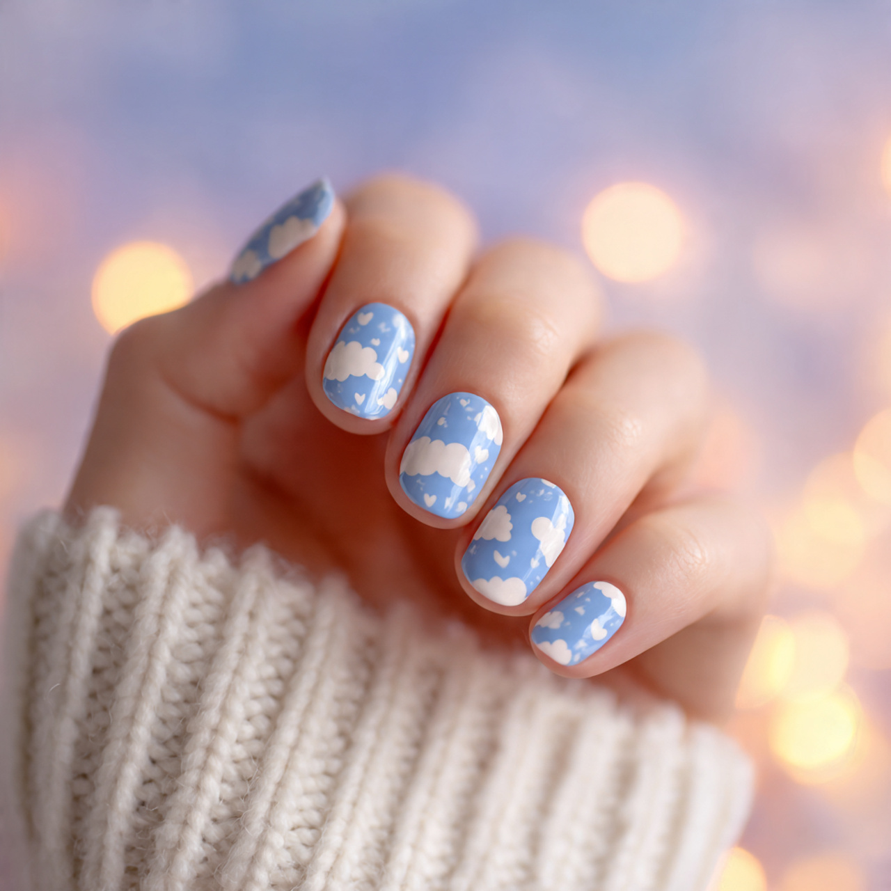 Cute Blue And White Nail Art Ideas