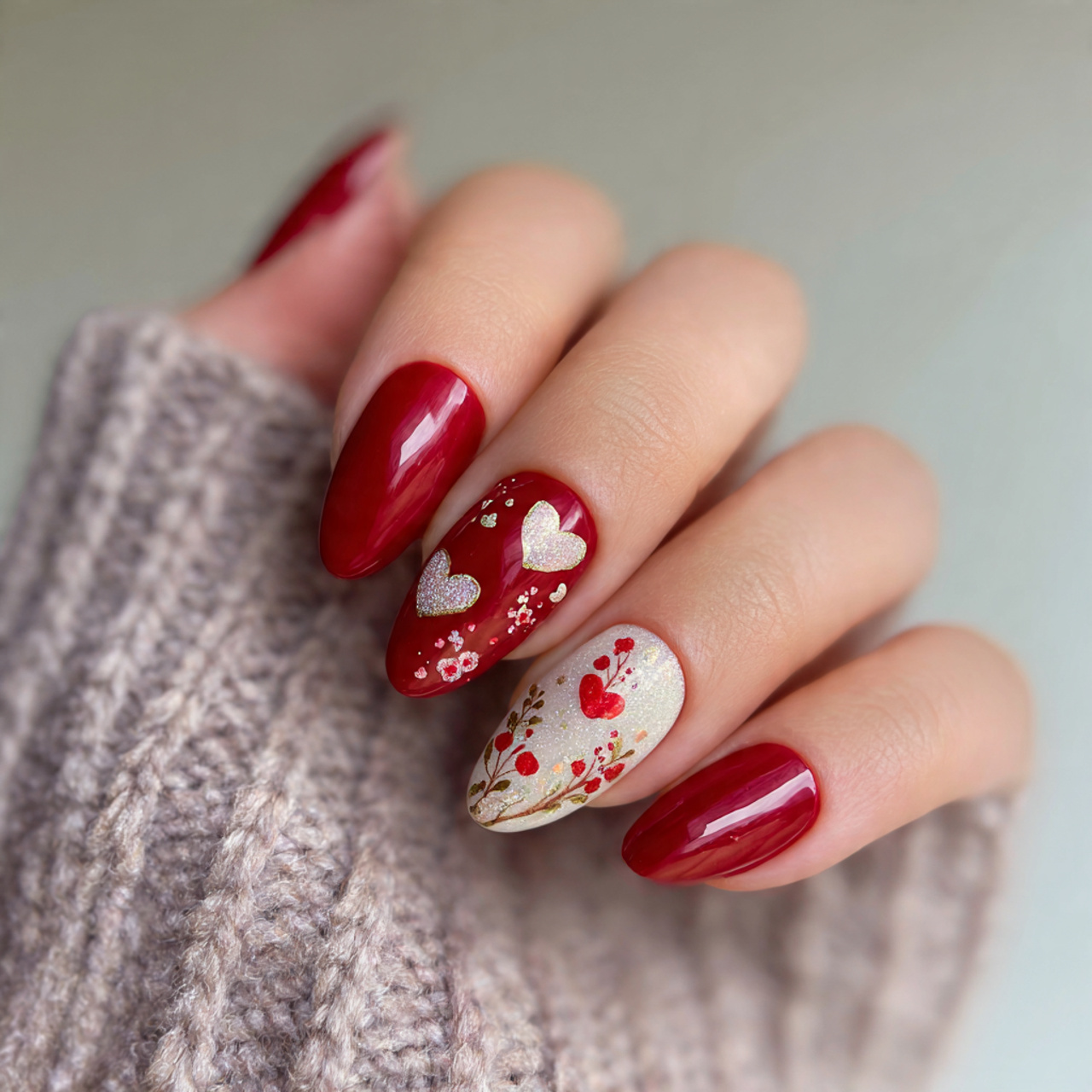 Red Prom Nails: 15 Stunning Ideas for a Glam Night Look 12 Cute Red Prom Nails