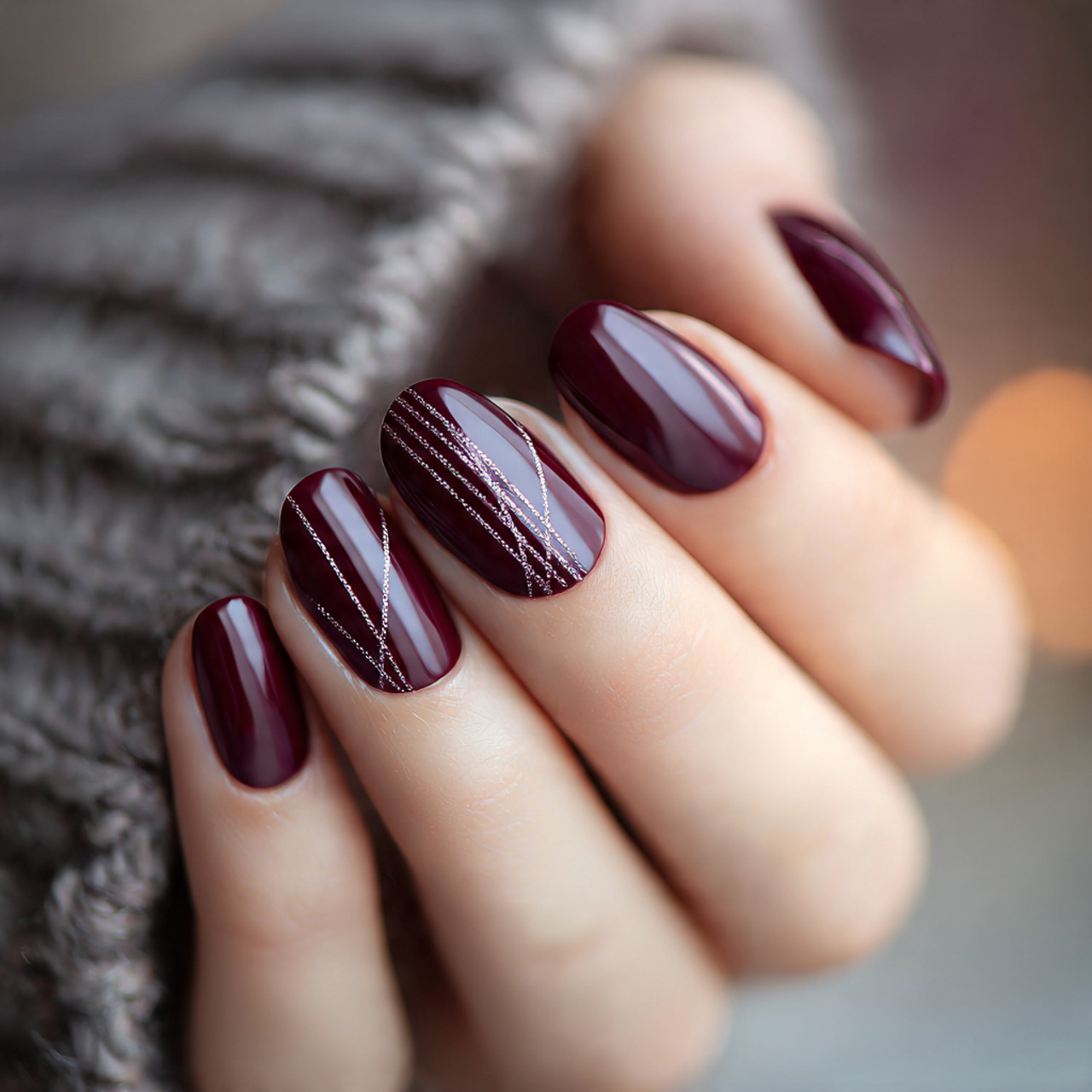 Dark Red Nail Art Designs