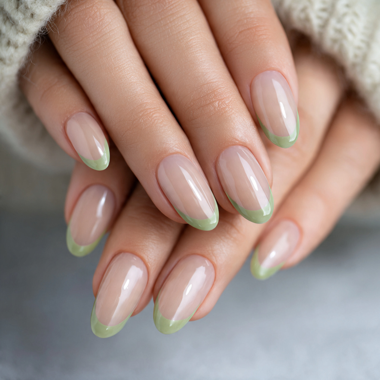 Sage Green Nails: 15 Fresh, Classy & Modern Styles 4 French Sage Green Nails