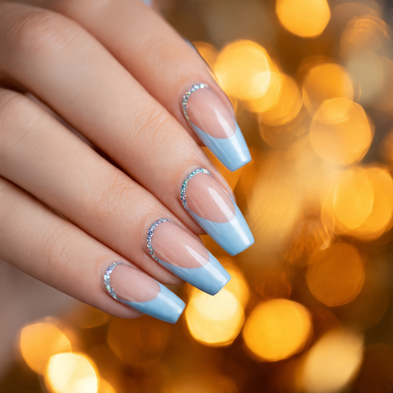 Blue French Tip Nails: 16 Trendy Designs & Easy DIY Ideas 8 French Tips with Blue Accents
