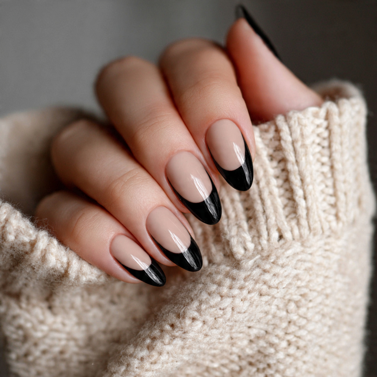 Black French Tip Nails Ideas