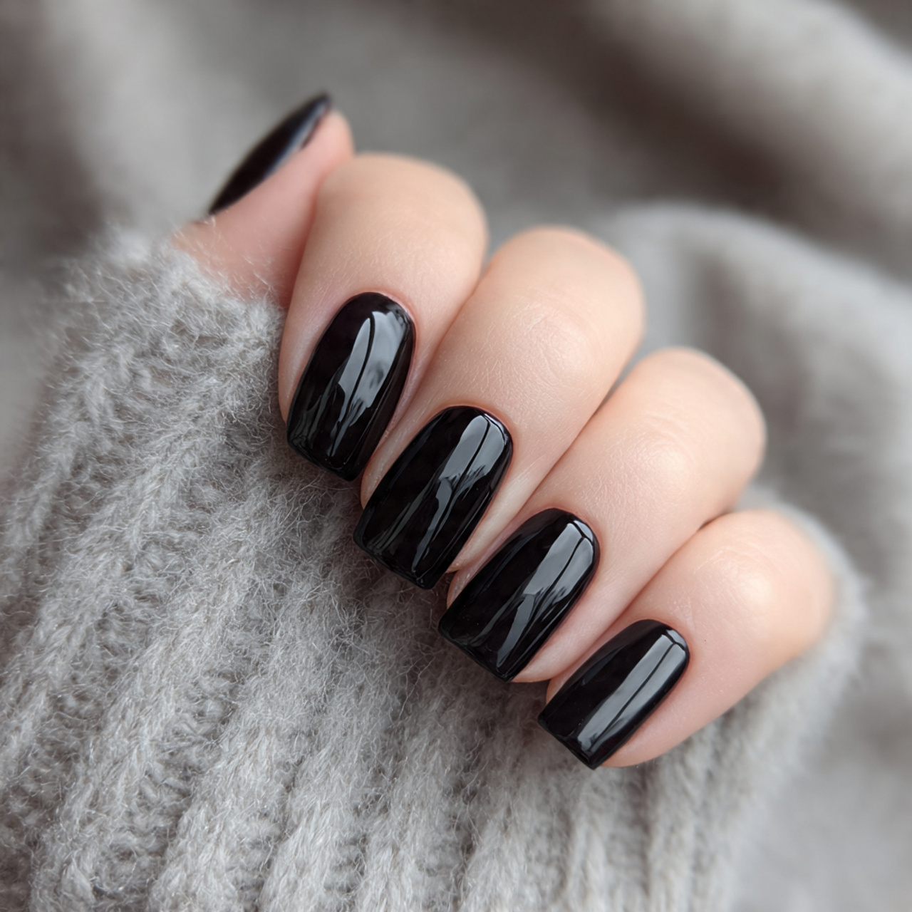 Glossy vs Matte Black Nails Ideas