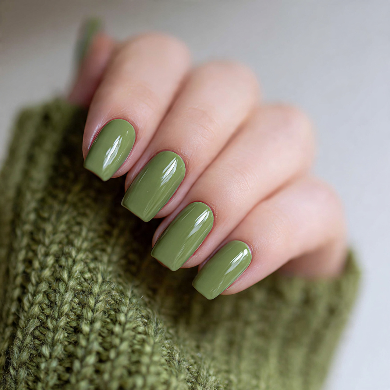 Sage Green Nails: 15 Fresh, Classy & Modern Styles 8 Short Sage Green Nails