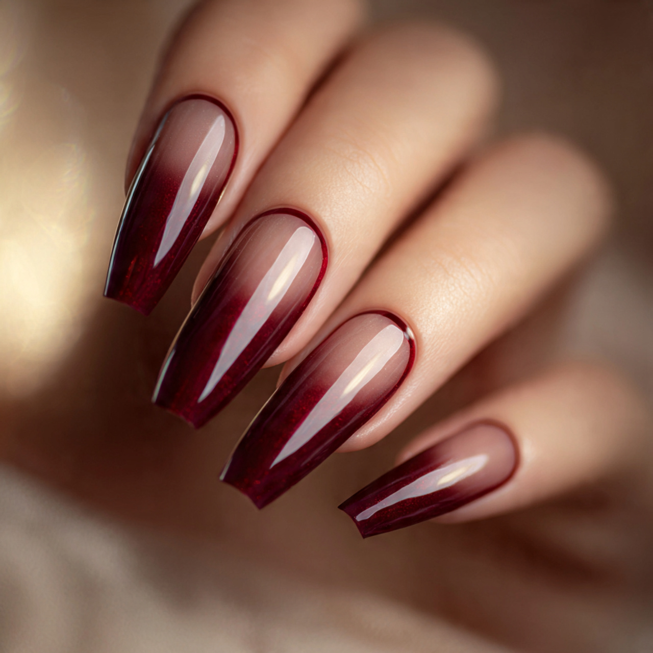 Burgundy French Tip Nails: 18 Classy, Bold & Must-Try Styles 2 Long Burgundy French Tip Nails