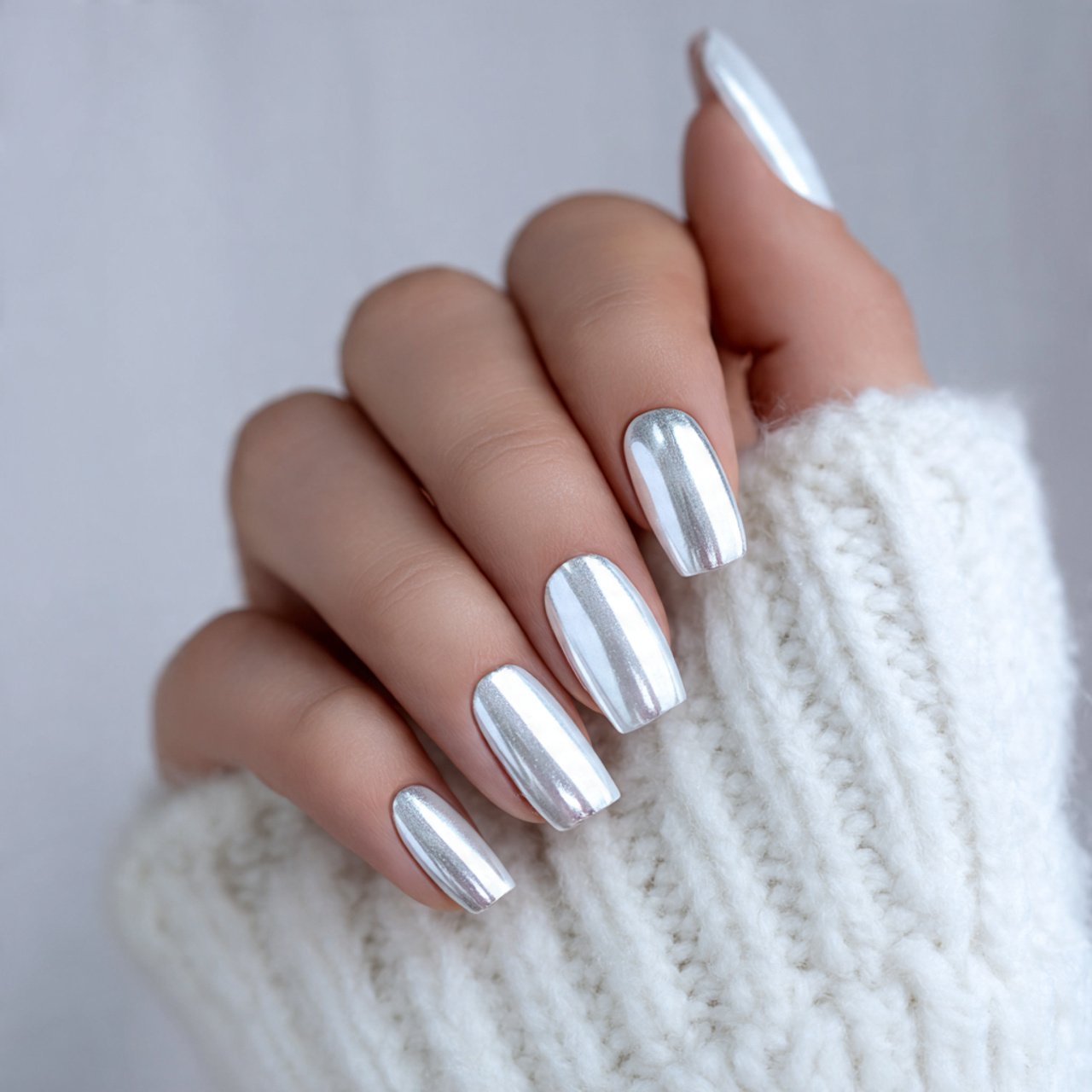 White Chrome Nails: 17 Stunning Styles to Try This Year 5 Matte White Chrome Nails