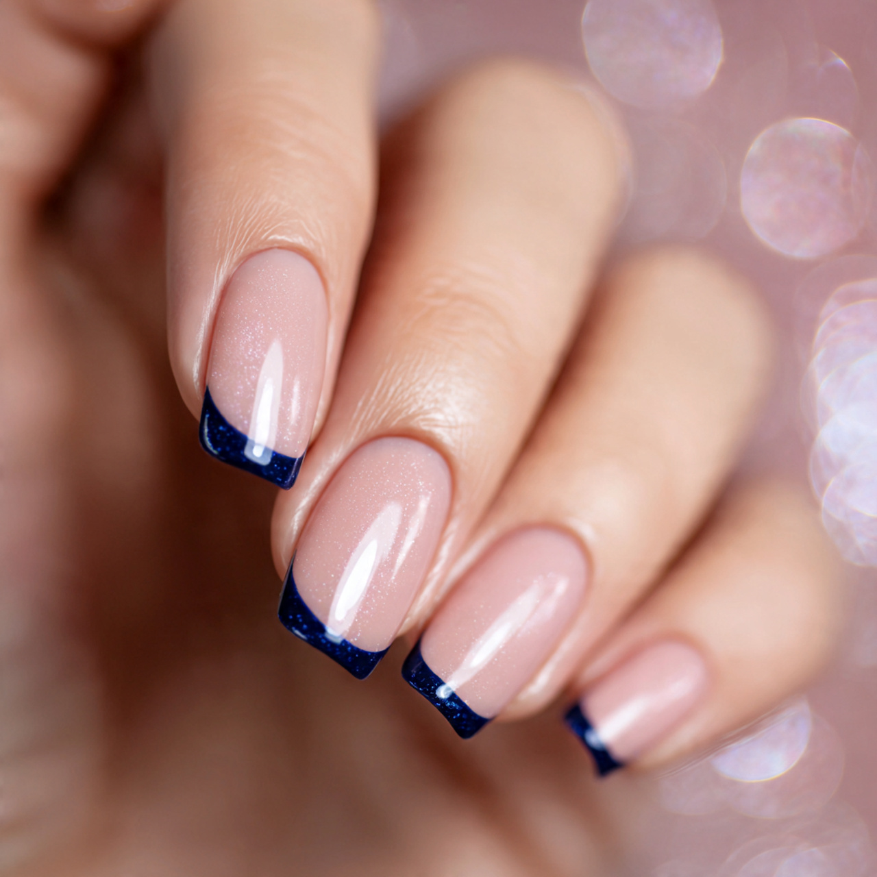 Navy Blue Nails: 18 Chic Designs You’ll Want to Try Now 4 Navy Blue French Tip Nails
