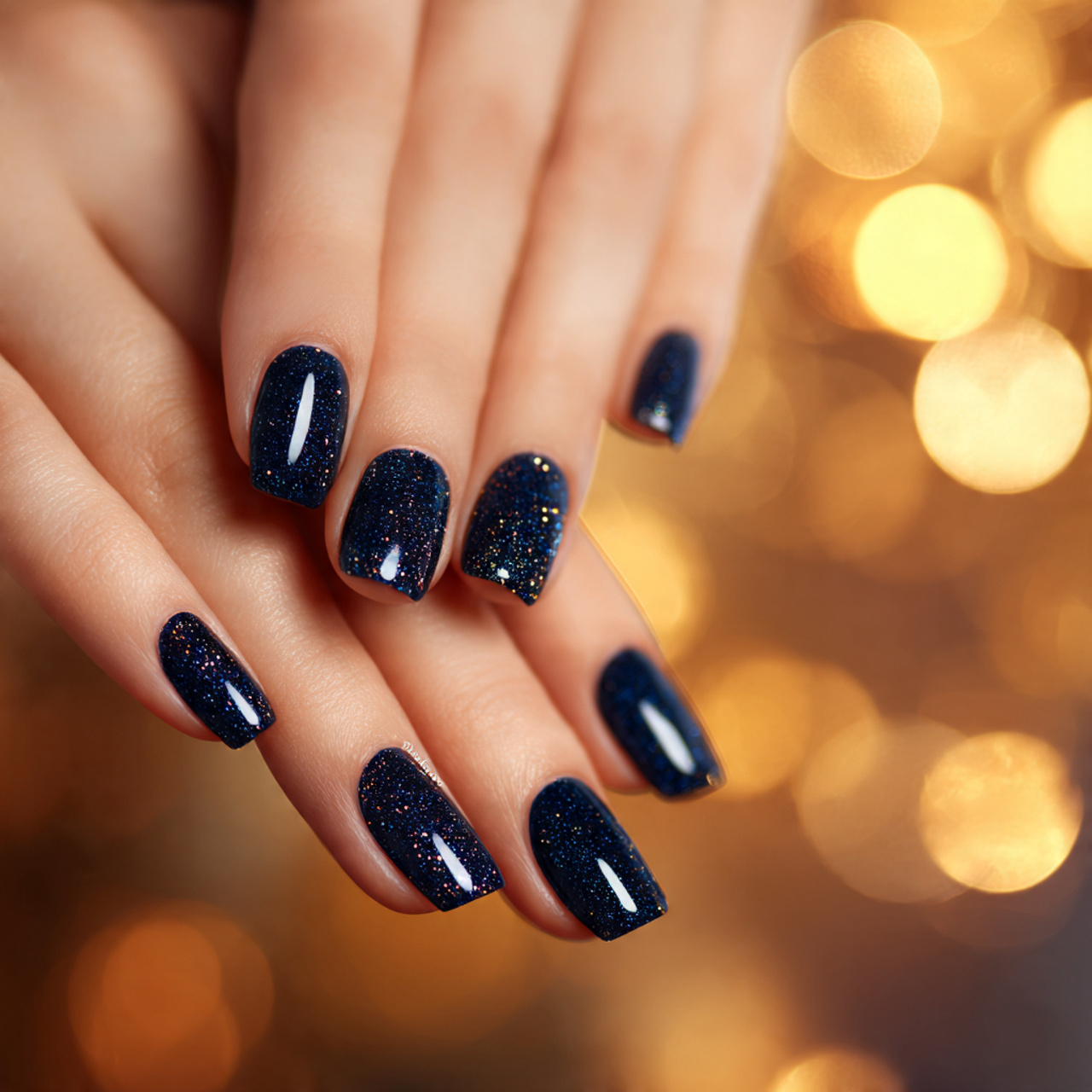 Navy Blue Nails: 18 Chic Designs You’ll Want to Try Now 11 Navy Blue Glitter Nails