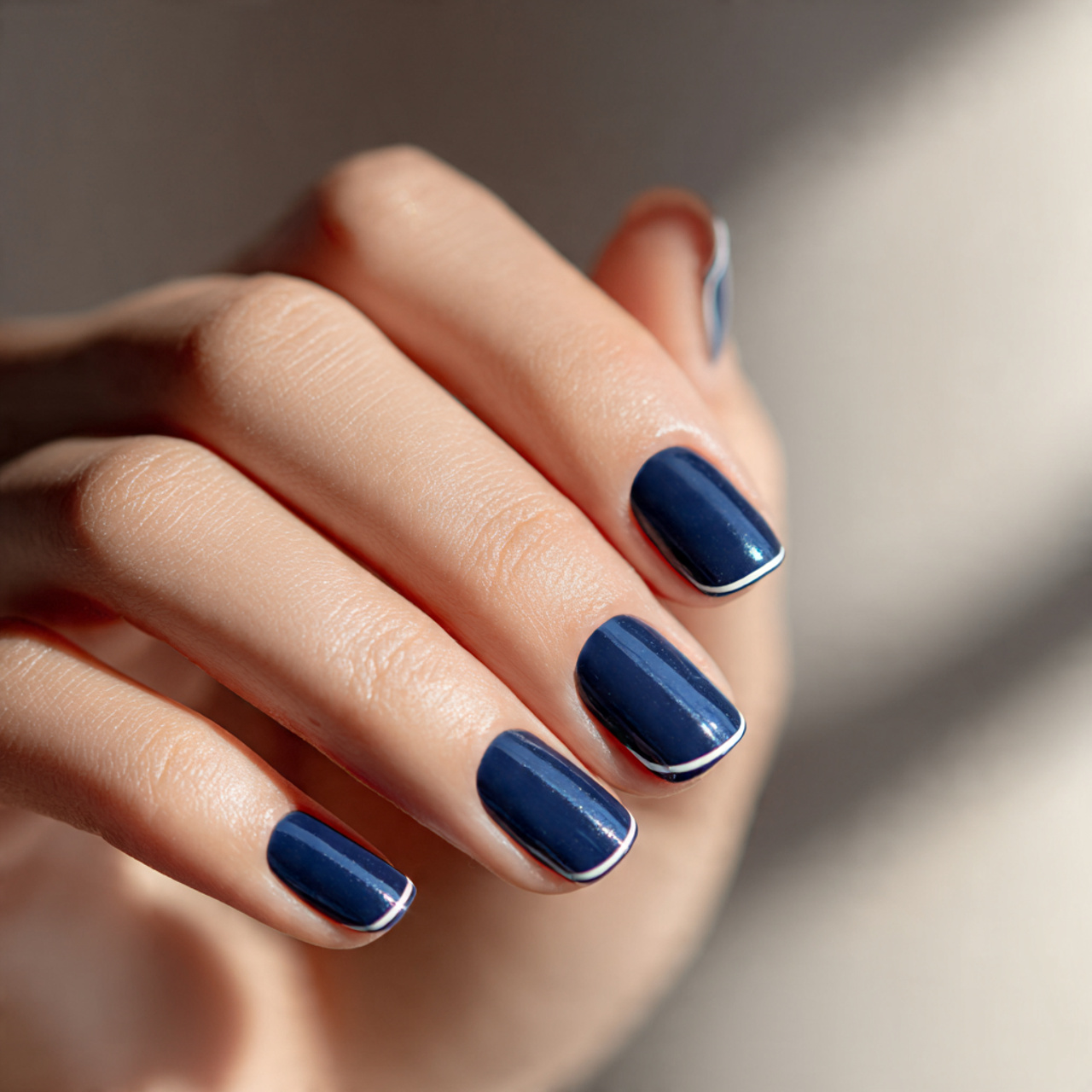 Navy Blue Nails: 18 Chic Designs You’ll Want to Try Now 16 Navy Blue Nail Designs with Minimalist Art