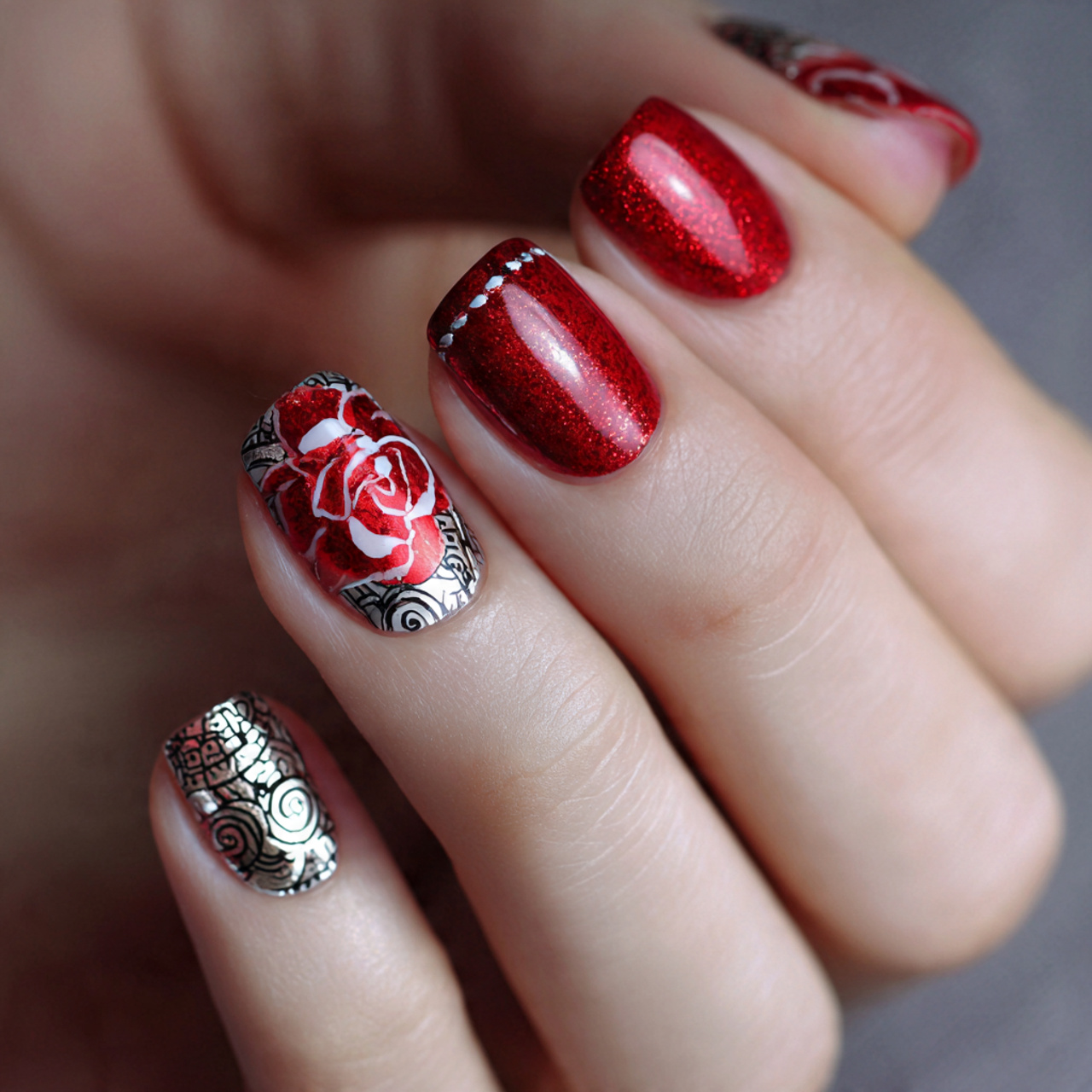 Red Nail Art Designs