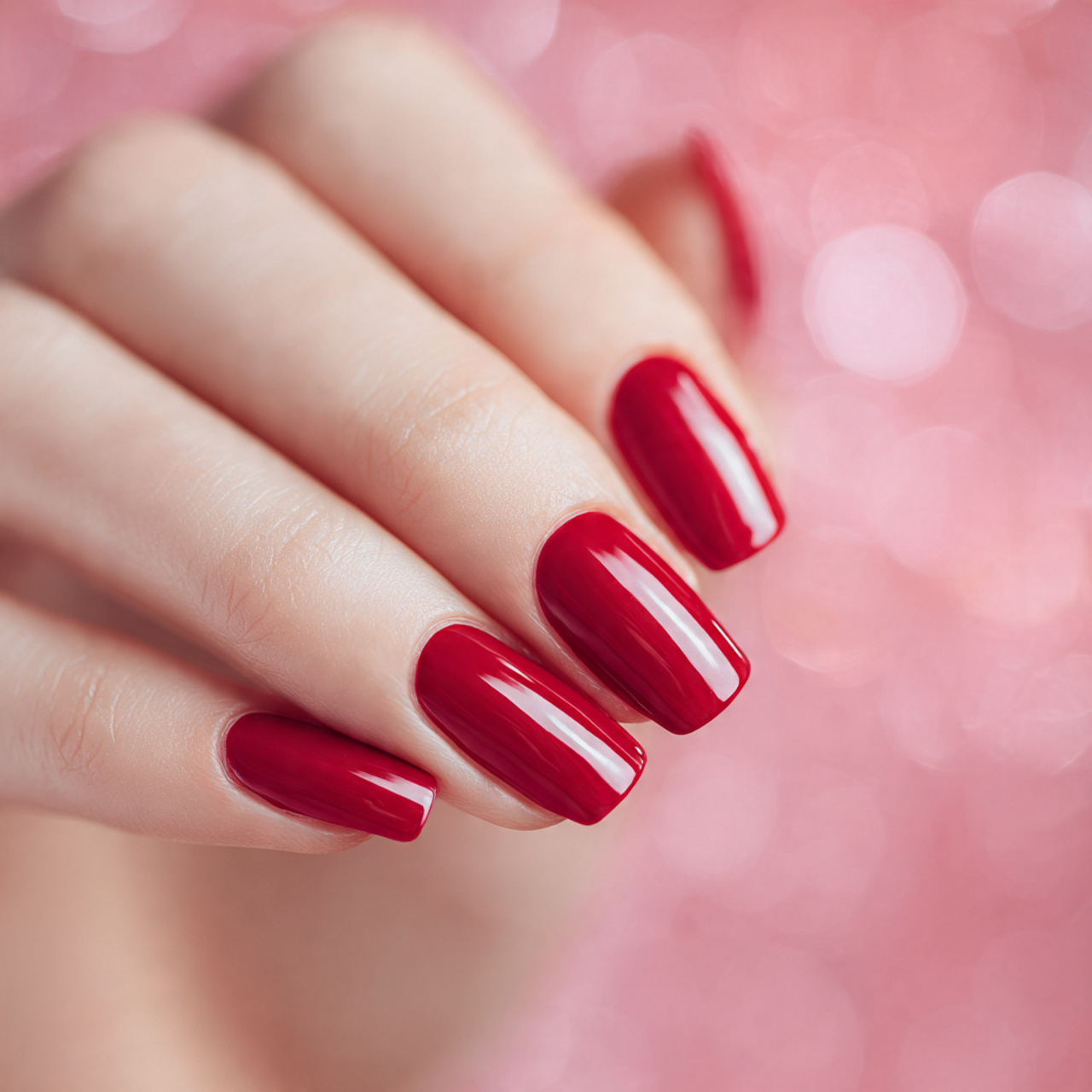 Red Press-On Nails Design