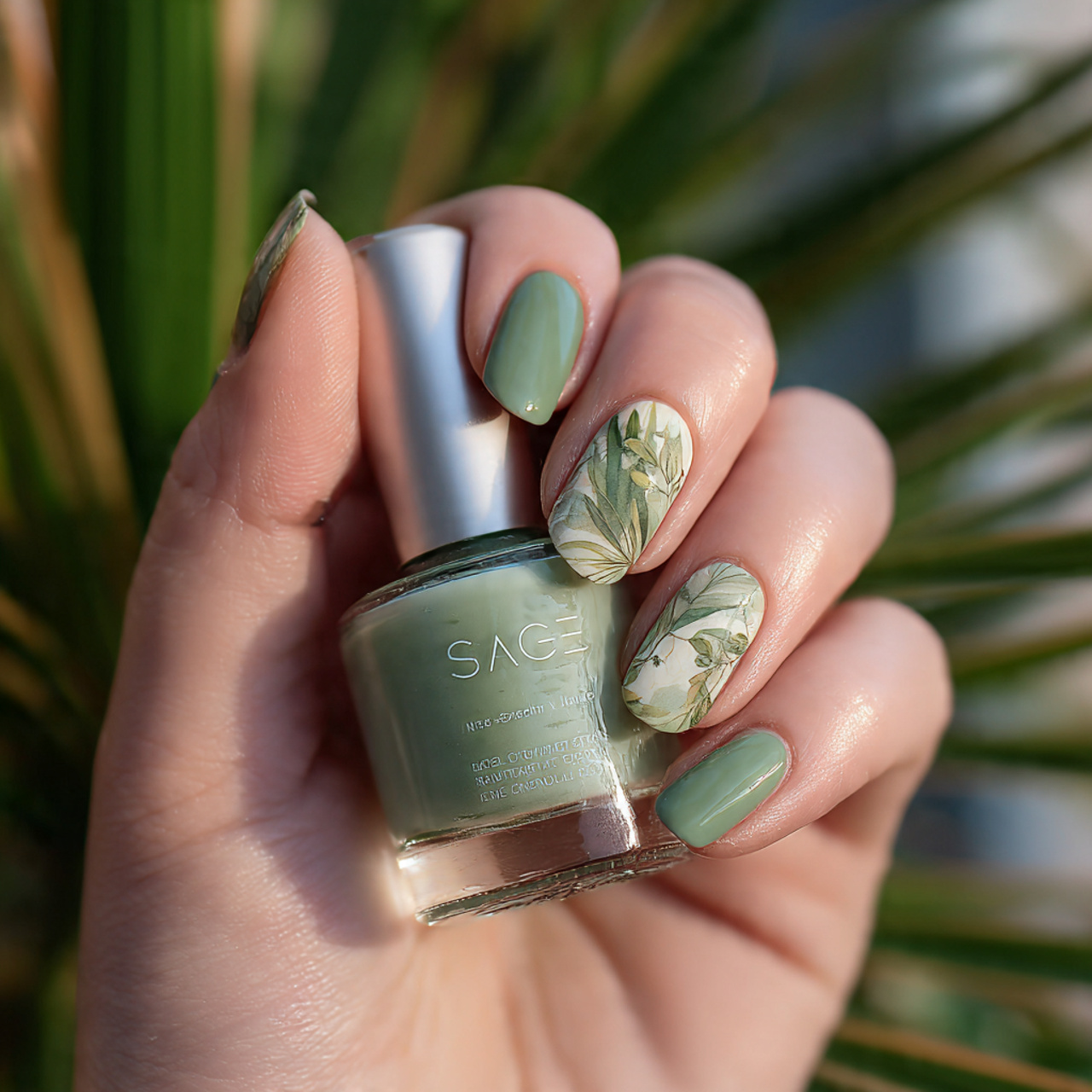 Sage Green Nails: 15 Fresh, Classy & Modern Styles 15 Sage Green Shade Nails