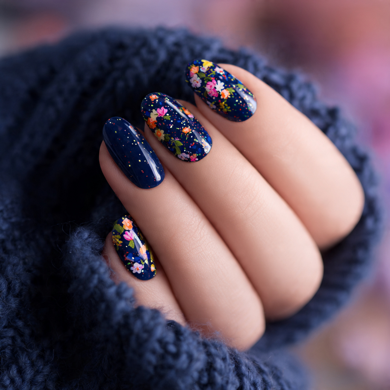 Navy Blue Nails: 18 Chic Designs You’ll Want to Try Now 17 Seasonal Navy Blue Nail Trends