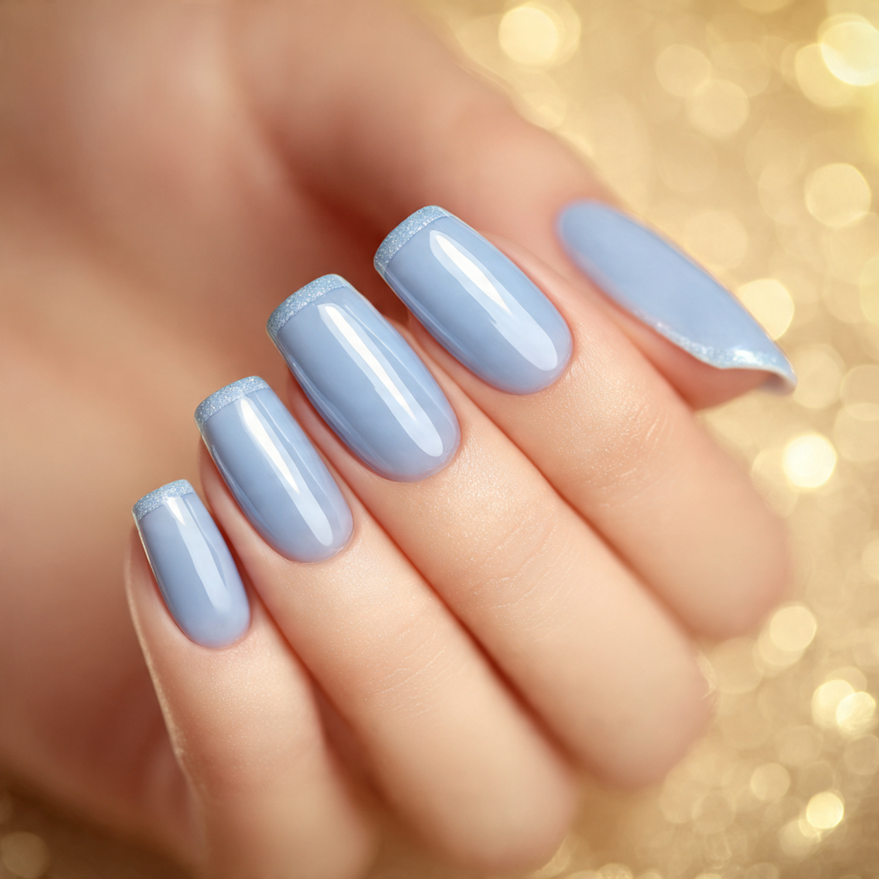 Blue French Tip Nails: 16 Trendy Designs & Easy DIY Ideas 4 Short Blue French Tip Nails