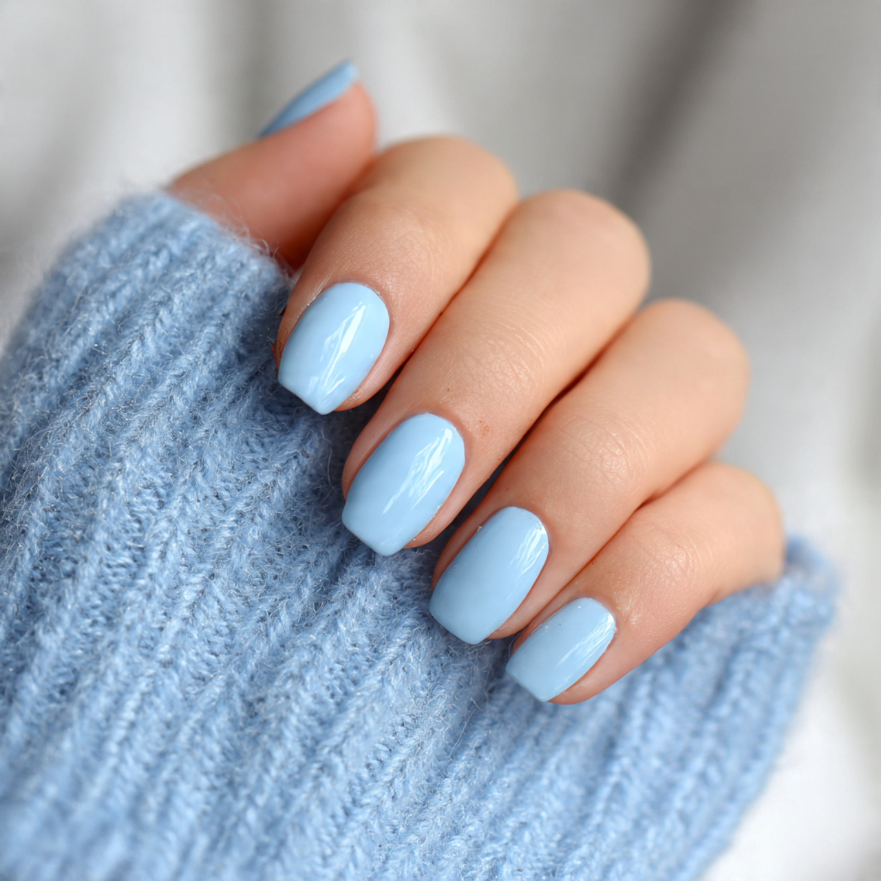 Baby Blue Nails: 18 Chic, Trendy & Perfect for Any Occasion 3 Short Baby Blue Nails