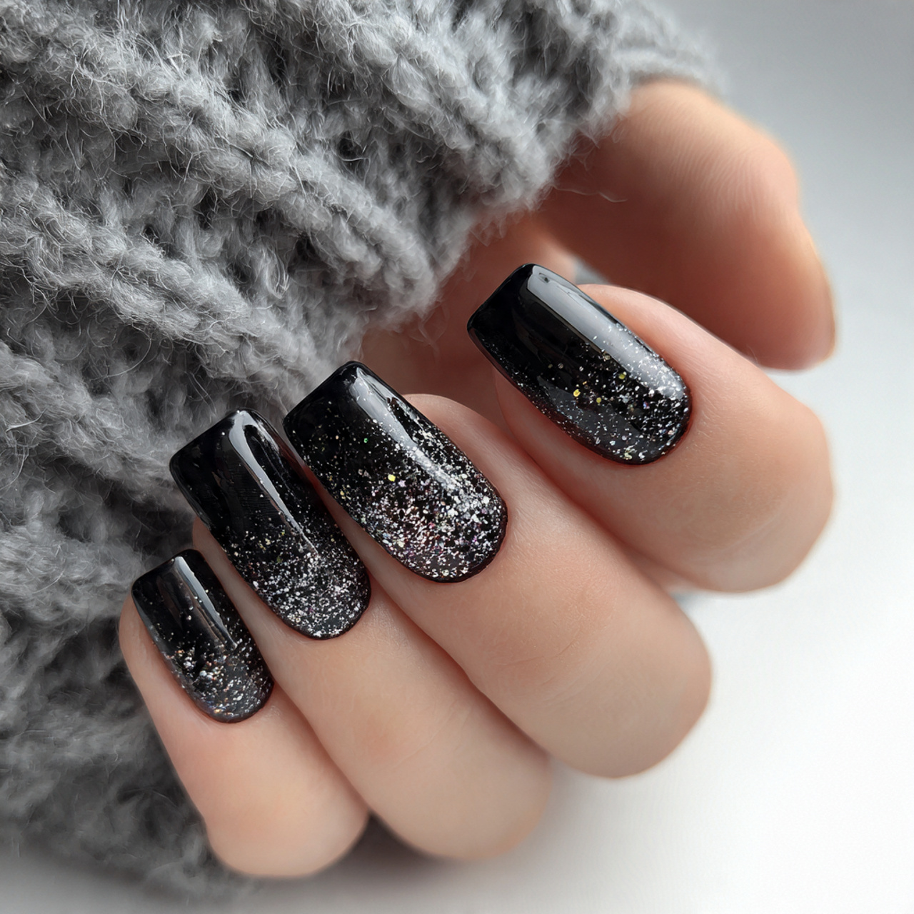 Short Black Nails: 15 Chic Designs You’ll Absolutely Love 12 Short Black Nails for Parties & Events