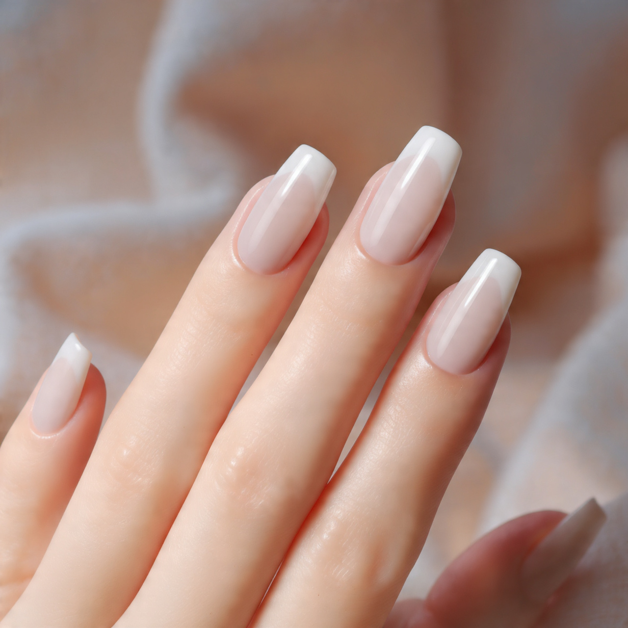 Short French Tip Acrylic Nails