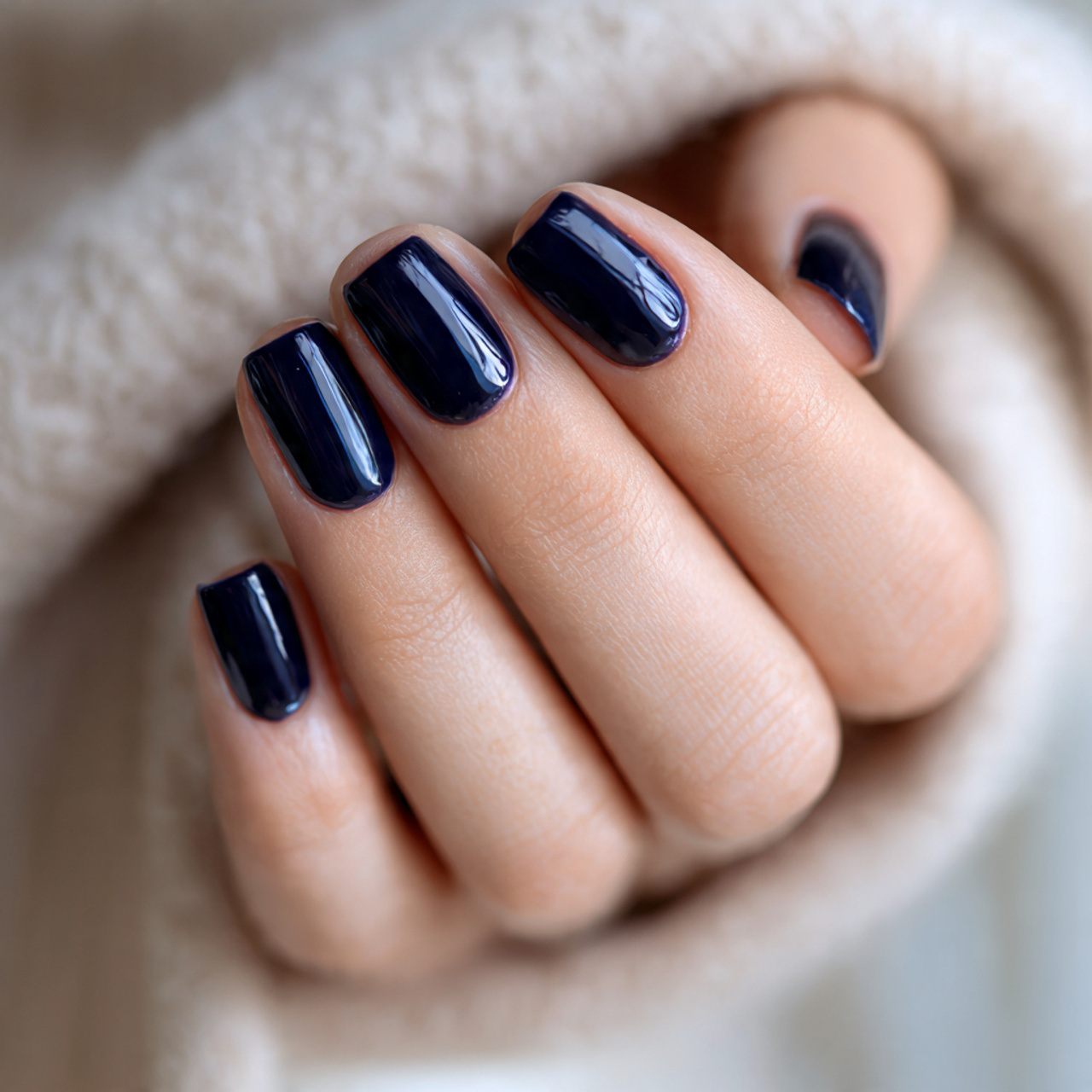 Navy Blue Nails: 18 Chic Designs You’ll Want to Try Now 12 Short Navy Blue Nails